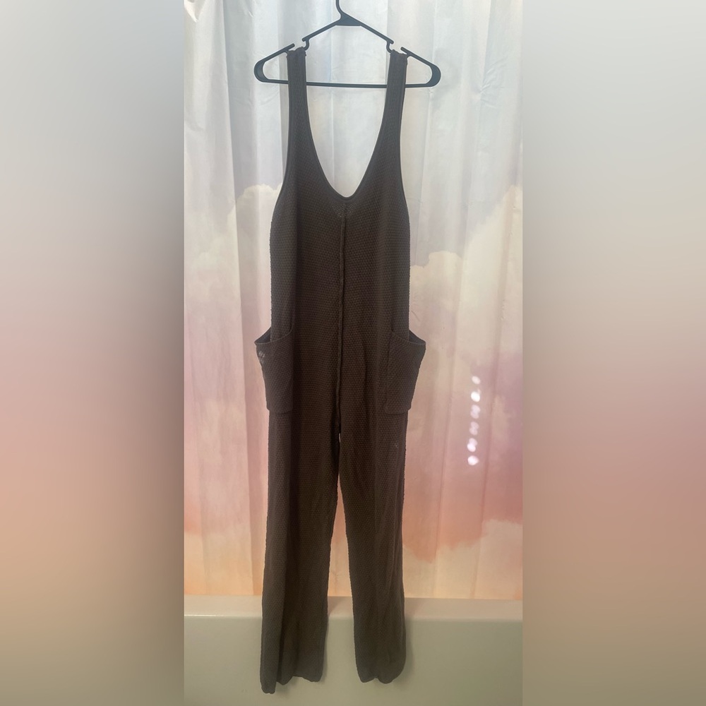 Knit sweater jumpsuit